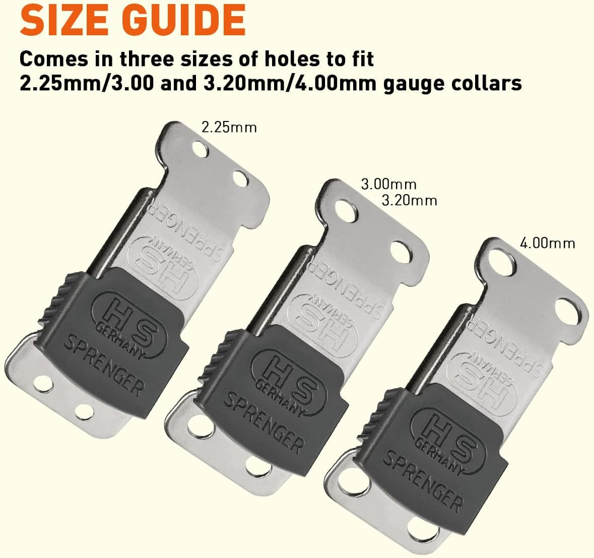 Cliclock Fastener Stainless Steel Buckle for Prong Dog Training Collar & Quick Release with Easy Buckle for Small Medium Large Dogs (2.25Mm)