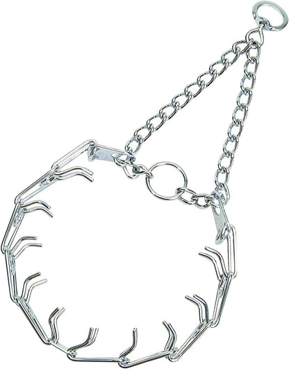Ultra-Plus Prong Dog Training Collar, 2.25 Mm X 13" Neck Size, 2.25 Mm, Steel Chrome Plated Dog Prong Collar, Pinch Collar for Dogs, Dog Correction Collar