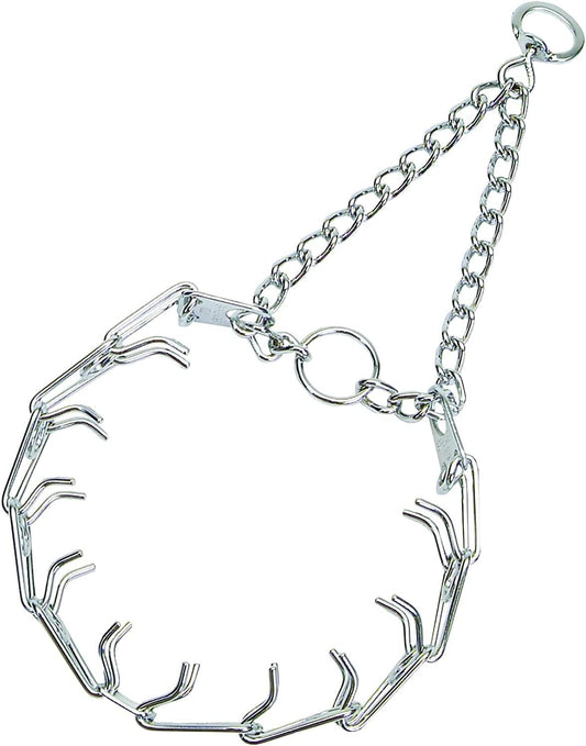 Ultra-Plus Prong Dog Training Collar, 2.25 Mm X 13" Neck Size, 2.25 Mm, Steel Chrome Plated Dog Prong Collar, Pinch Collar for Dogs, Dog Correction Collar