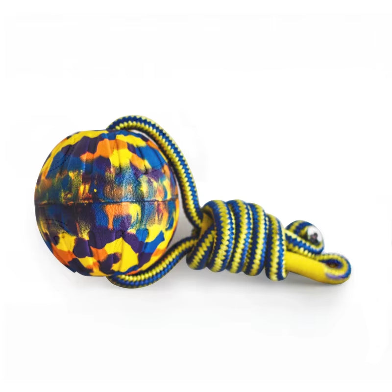 7/9Cm Pet Balls Toy with Rope Interactive Outdoor Fitness Training Toys EVA Dog Chew Ball Toys Pet Summer Floating Toy