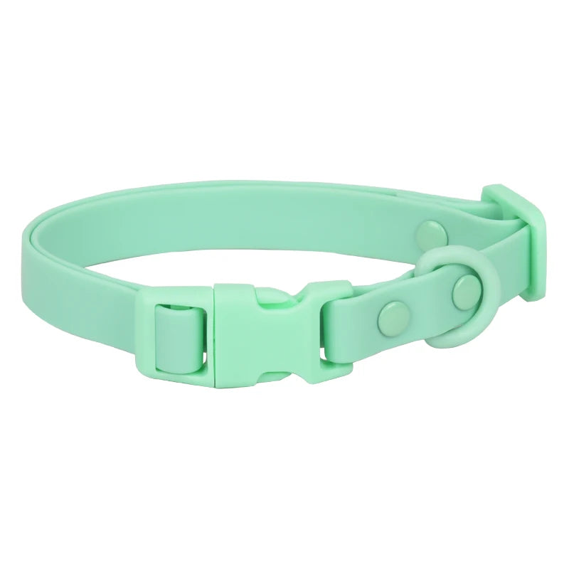 Cp442--Waterproof PVC Pet Dog Collar, anti Fouling and Waterproof Lightweight Collar, Use Double Row Rivets for Large Sizes