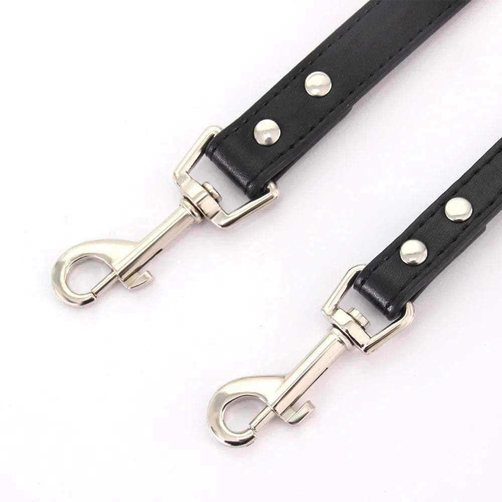 16 Colors Dog Leash Soild Color Leather Pet Walking Training Leads for Small Medium Dogs Cat in Collar and Harness 120Cm