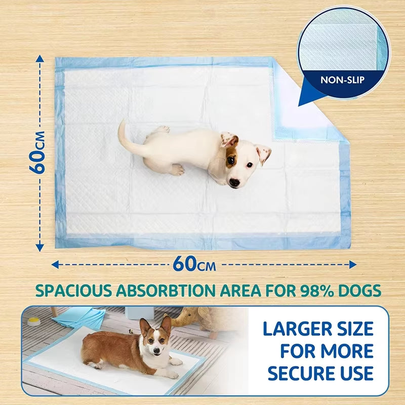 NEW Absorbent Dogs Diapers Disposable Puppy 20/40/50/100PCS Training Pee Pads Quick Dry Surface Mat Clean Cushion Dog Supplies