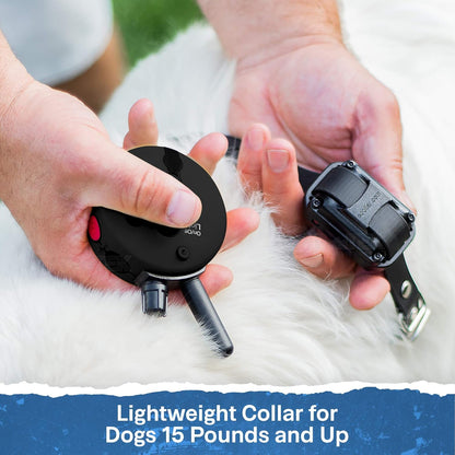 - ET-300 Black - Ecollar Dog Training Collar with Remote Control - 1/2 Mile Range, Waterproof, Rechargeable, 100 Training Stimulation Levels, Vibration and Tone W/Petstek Training Clicker