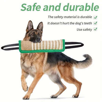 1Pc Durable Jute Dog Chew Toy - Bite-Resistant Teething Stick for Puppies & Adult Dogs, Natural Pet Dental Health Care Pet Toys