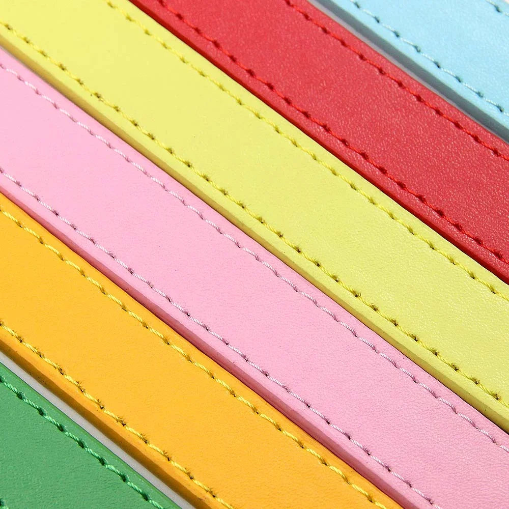 16 Colors Dog Leash Soild Color Leather Pet Walking Training Leads for Small Medium Dogs Cat in Collar and Harness 120Cm